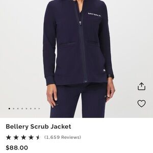 Women's Figs Navy Scrub Jacket